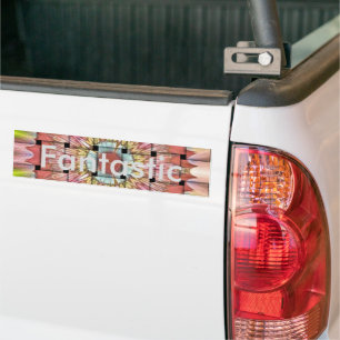 Cute Nice and Lovely Woven Design Bumper Sticker