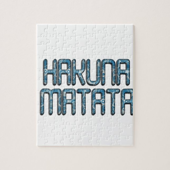 Cute Nice Lovely Hakuna Matata Design Text art Jigsaw Puzzle (Vertical)
