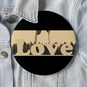 Cute Nice & Lovely I love 6 Cm Round Badge