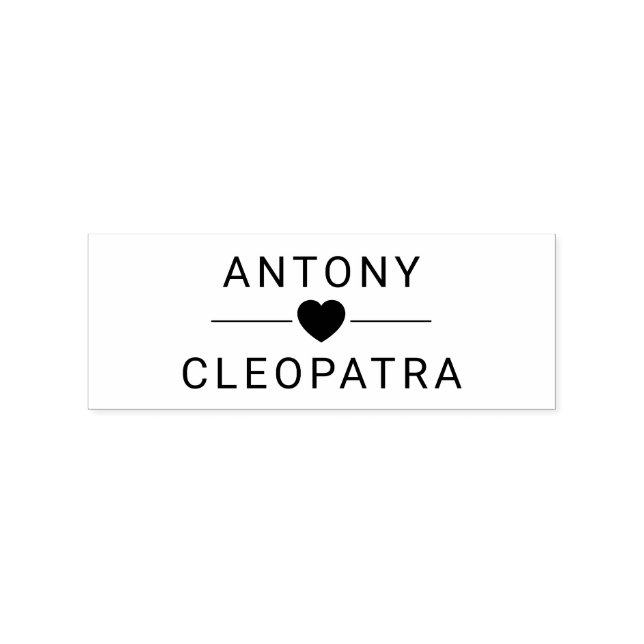 Cute Nickname Pair Rubber Stamp for Custom Letters (Stamped)