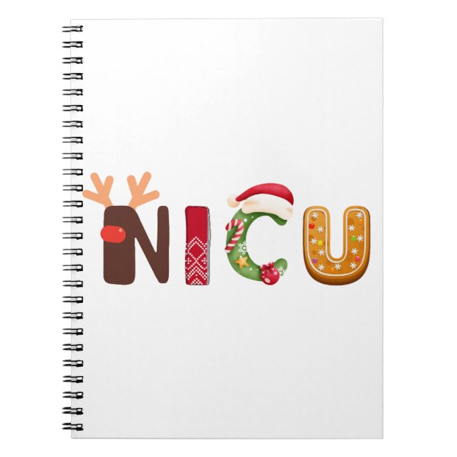 Cute NICU Christmas design  Notebook (Front)