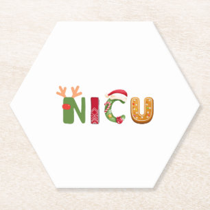 Cute NICU Christmas design Paper Coaster