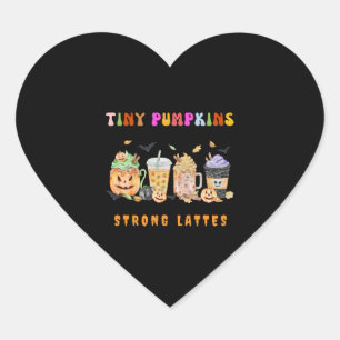 Cute NICU Halloween Design  NICU Coffee  Pumpkin Heart Sticker
