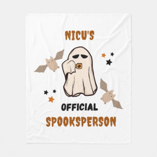 Cute NICU Halloween NICU official spooksperson Fleece Blanket
