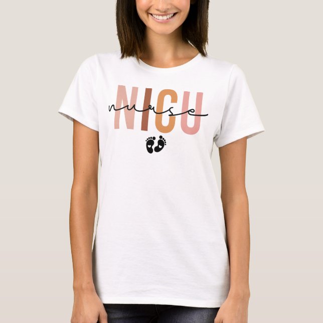 Cute Nicu Nurse Design, Gift For NICU Nurse T-Shirt (Front)
