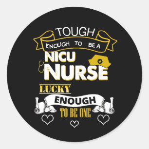 Cute NICU Nurse Neonatal Nursing Preemie Baby Care Classic Round Sticker