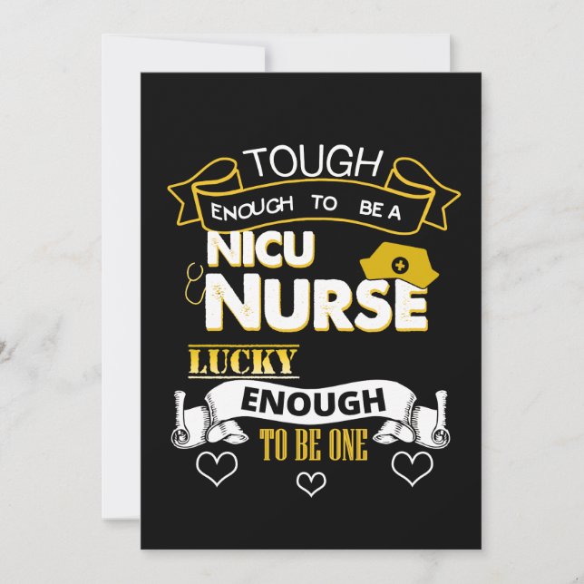Cute NICU Nurse Neonatal Nursing Preemie Baby Care Invitation (Front)