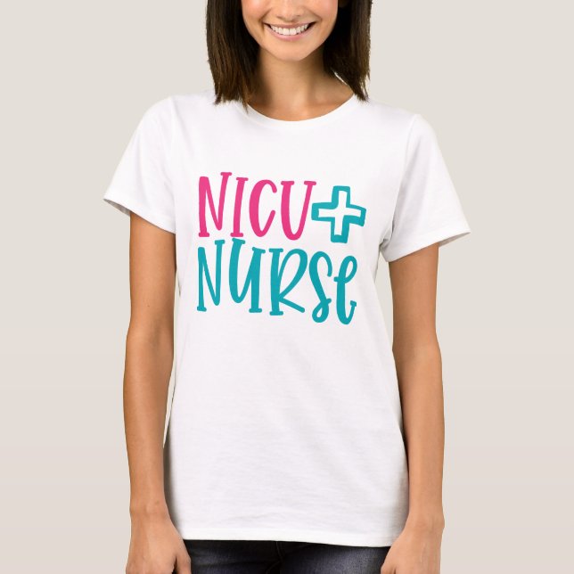 Cute NICU Nurse word art T-Shirt (Front)