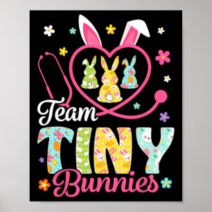 Cute Nicu Picu Landd Nurse Easter Day Stethoscope  Poster