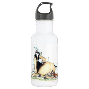 Cute Nigerian Dwarf Goat and Kids 532 Ml Water Bottle