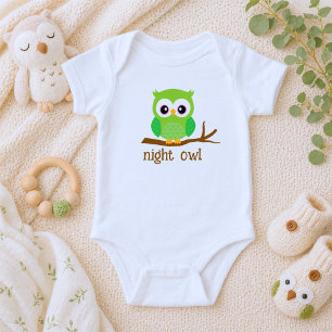 Cute Night Owl Baby Bodysuit