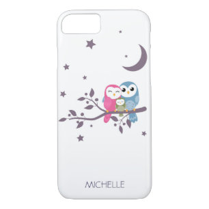 Cute Night Owls Add Your Name   Nature iPhone 8/7 Case