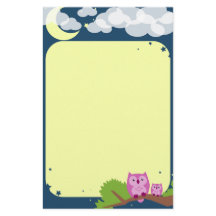 Cute Night Owls Stationery
