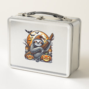 Cute Night Sloth Halloween Classic T-Shirt Metal Lunch Box