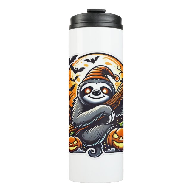 Cute Night Sloth Halloween Classic T-Shirt Thermal Tumbler (Front)