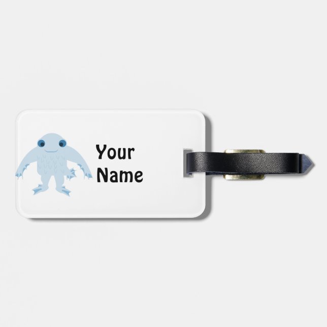 Cute Ningen Luggage Tag (Back Horizontal)