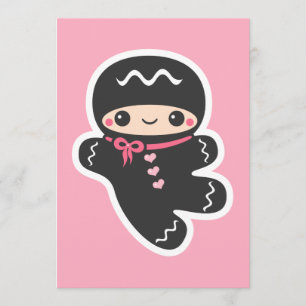 Cute Ninja Baby Shower Invitations