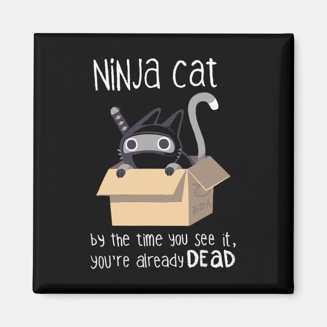 Cute Ninja Cat  Magnet (Front)