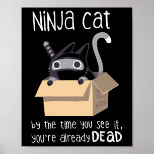 Cute Ninja Cat Poster