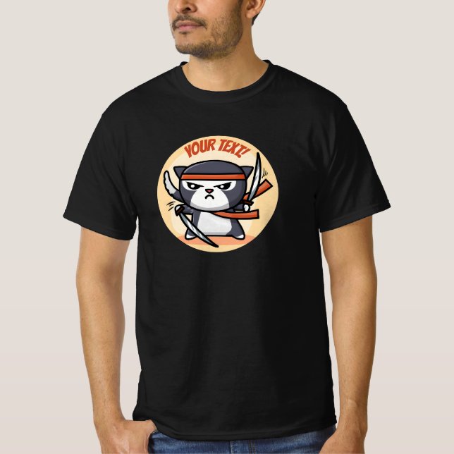 Cute Ninja Cat T-Shirt (Front)