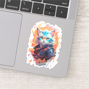 Cute Ninja Cat Warrior Design