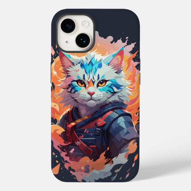 Cute Ninja Cat Warrior Design Case-Mate iPhone Case (Back)