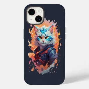 Cute Ninja Cat Warrior Design iPhone 14 Case