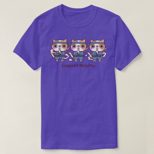 Cute Ninja Cats cat Ninjutsu Funny T-Shirt (Design Front)