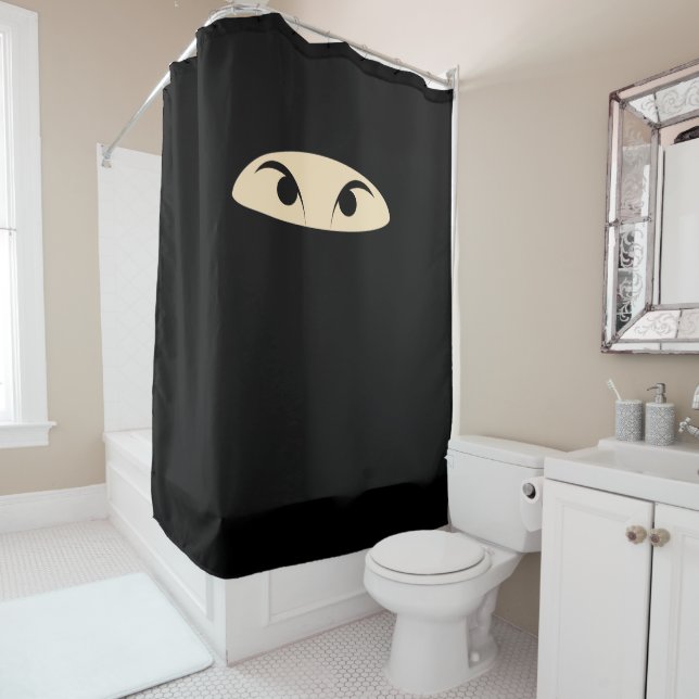 Cute Ninja Shower Curtain (In Situ)