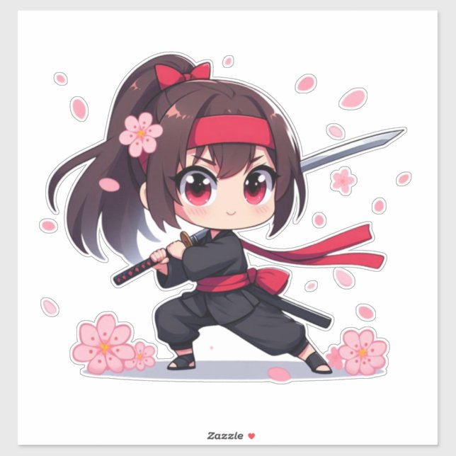Cute ninja warrior blossom girl (Sheet)