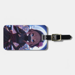 Cute ninja warrior girl luggage tag