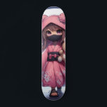 Cute ninja warrior girl & teddy skateboard<br><div class="desc">.</div>