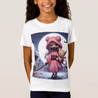 Cute ninja warrior girl & teddy