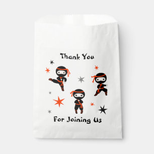 Cute Ninja Warrior Kids Birthday  Favour Bags