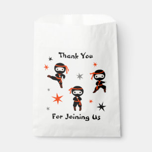 Cute Ninja Warrior Kids Birthday Party Favour Bags