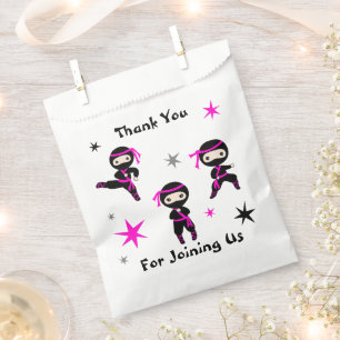 Cute Ninja Warrior Kids Birthday Party Favour Favo Favour Bags