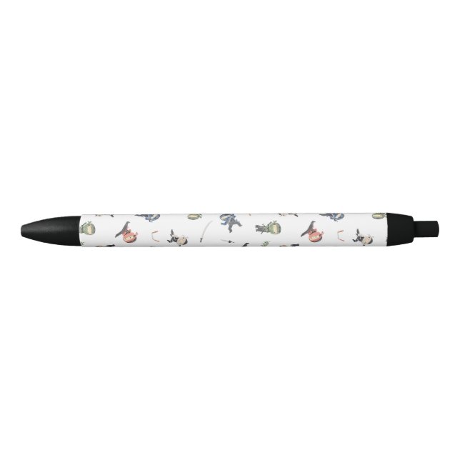 Cute Ninja Warrior Kids Black Ink Pen (Front)