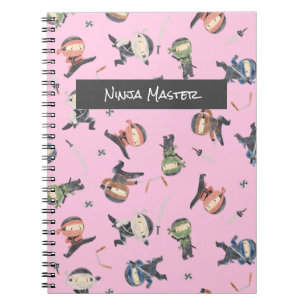 Cute Ninja Warrior - Kids Custom Name  Notebook