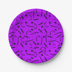 Cute Ninja Warrior Kids Paper Plates