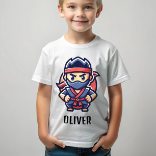 Cute Ninja Warrior Personalised T-Shirt