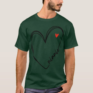 Cute ninnie With Heart Girl Women Mum Mother  T-Shirt