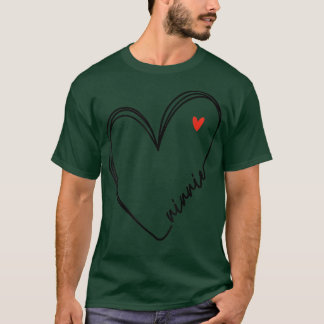 Cute ninnie With Heart Girl Women Mum Mother  T-Shirt