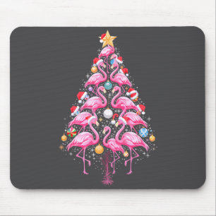 Cute Nk Flamingo Christmas Tree Santa Hat Trocal P Mouse Mat
