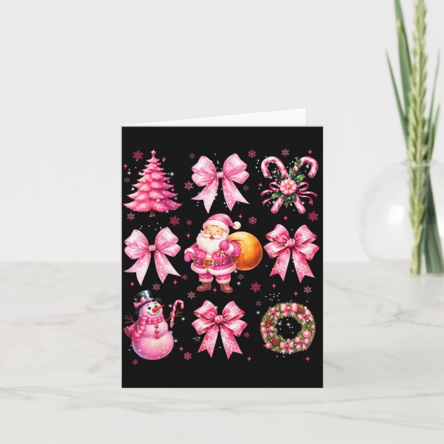 Cute Nk Santa Coquette Snowman Christmas Xmas Wome Card (Front)