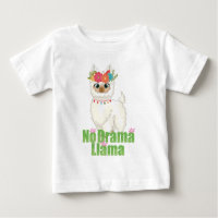 Cute No Drama Llama With Floral Crown