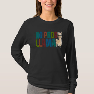 Cute No Prob Llama Rainbow Animal Retro Vintage T-Shirt
