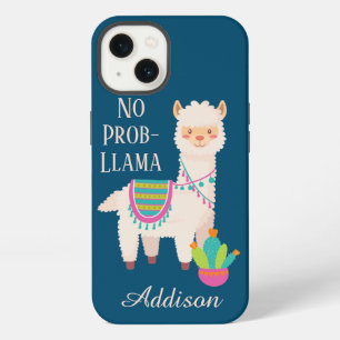 Cute No ProbLlama Custom Name iPhone 13 Case