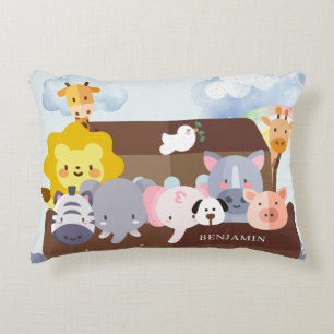 Cute Noah's Ark Decorative Cushion