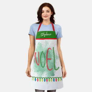 Cute Noel Personalised Chef Name Christmas Aprons