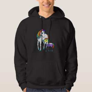 Cute Nonbinary And Genderqueer Unicorn Mama Hoodie